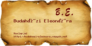 Budaházi Eleonóra névjegykártya